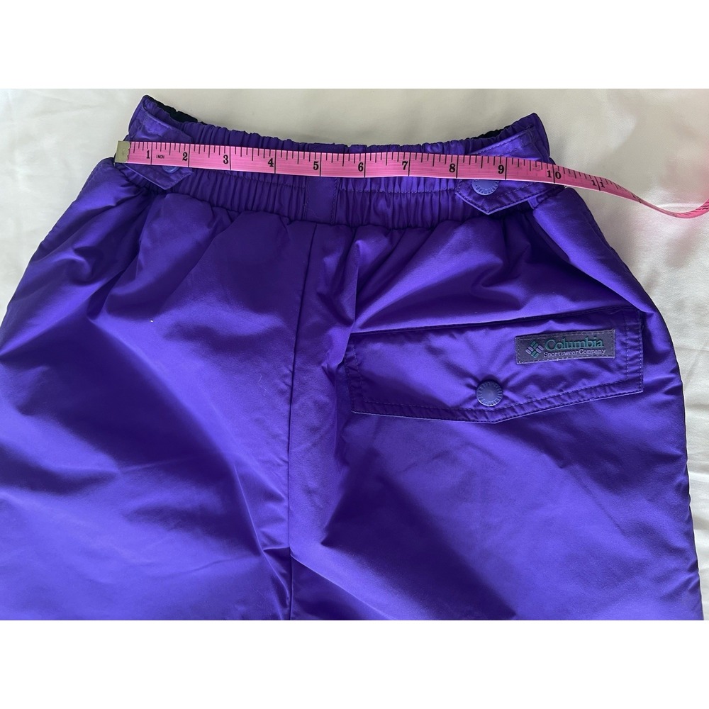 Women's Vintage Columbia 100% Nylon Ski Snow Outdoor Pants Size small Purple - Picture 9 of 15